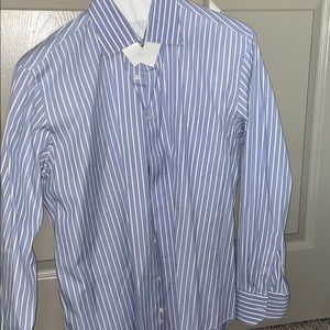 Light blue striped men’s button down shirt